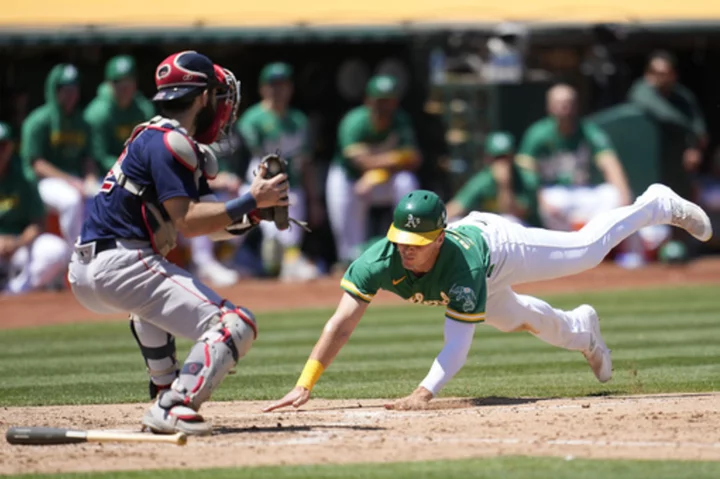 A's hit 3 two-run homers to beat the Red Sox 6-5