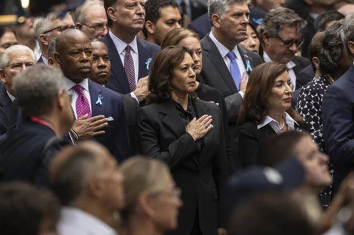 Harris, DeSantis and Giuliani are among politicians marking Sept. 11 terror attacks at ground zero