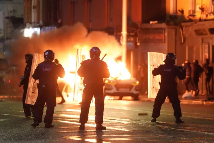 Riots in Dublin after children and woman injured in knife attack