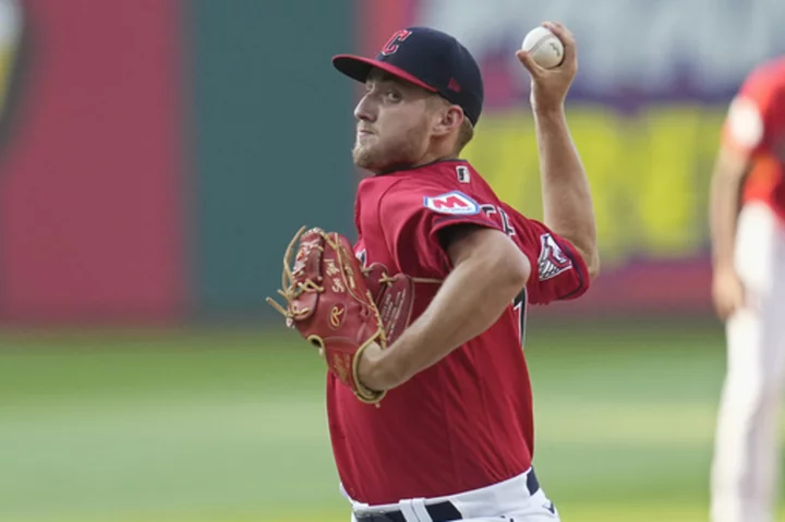 Rookie Tanner Bibee strikes out 8 in a combined 2-hitter as the Guardians blank the Phillies 1-0