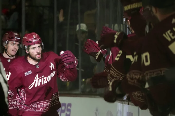 Bjugstad scores in overtime, Arizona breaks Colorado's four-game winning streak with a 4-3 victory