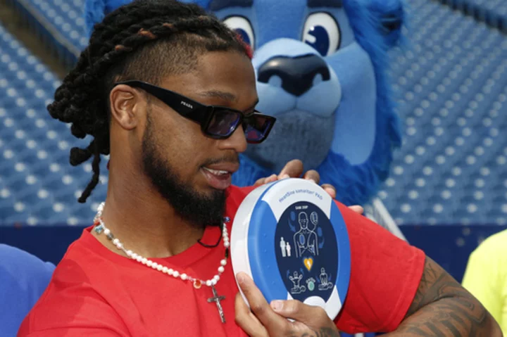 Buffalo safety Damar Hamlin launches CPR Tour to raise awareness at Bills stadium