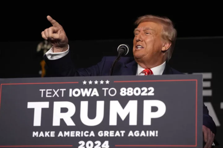 Trump returns to Iowa for another rally and needles the state's governor for endorsing DeSantis