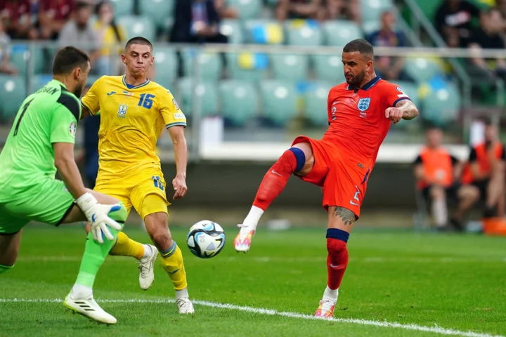 England held by Ukraine in Poland after Kyle Walker equaliser