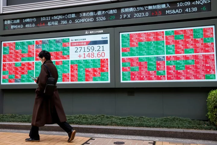 Asia stocks shrug off China data disappointment, Japan index pierces 33-year high