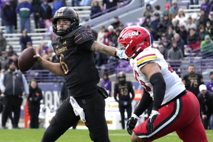 Brendan Sullivan shines in third start, leads Northwestern to 33-27 victory over Maryland