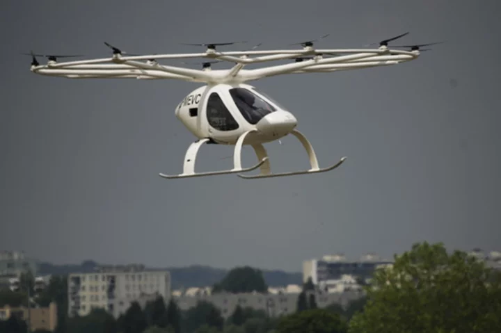 Lean green flying machines take wing in Paris, heralding transport revolution