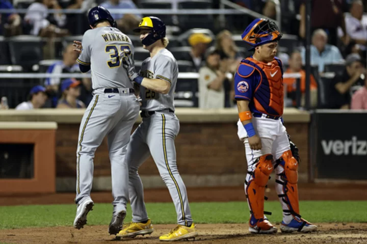 Mets drop 8 games under .500, lose for 7th time in 9 games as Brewers win 2-1