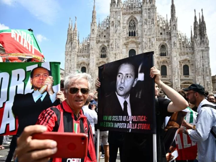 Crowds gather for scandal-ridden former Italian PM Berlusconi's state funeral