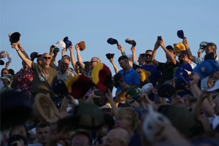 Hatless Cantlay gets the last laugh after a day of ribbing from Europe's fans at the Ryder Cup