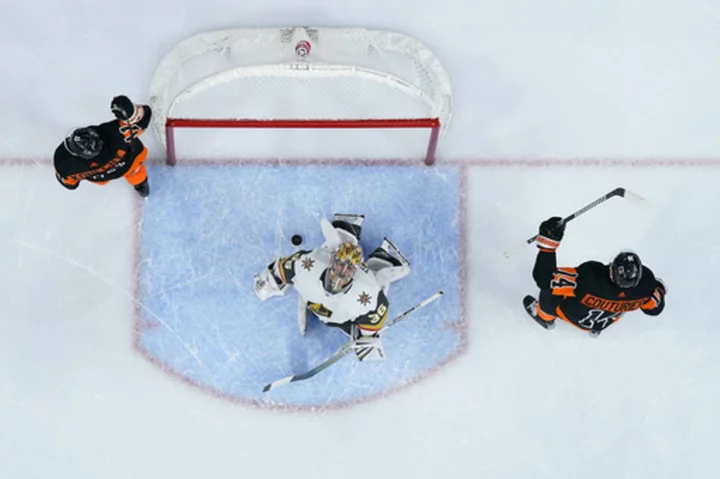 Sean Couturier scores in OT as the Flyers beat the Golden Knights 4-3