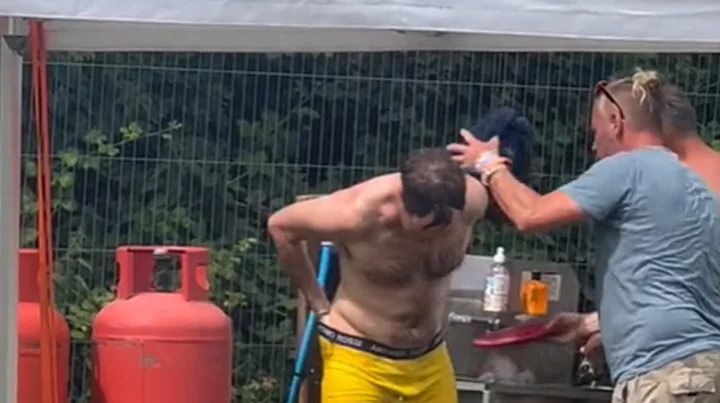 No, that viral video of 'Matt Hancock' cleaning himself at Glastonbury is not actually Matt Hancock