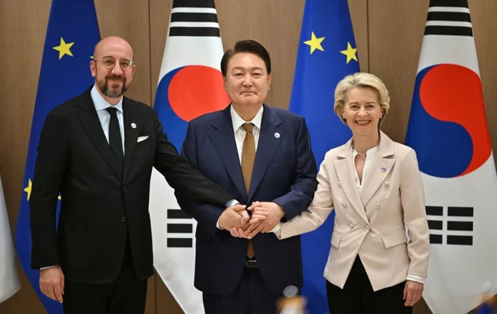 South Korea, EU agree to boost security ties amid Ukraine, North Korea tension